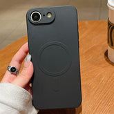 Solid Color Liquid Silicone MagSafe Magnetic Phone Case